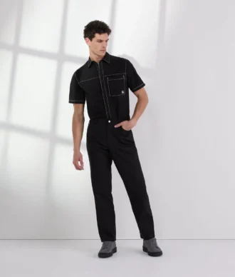 PANTALON À COUTURES CONTRASTÉES