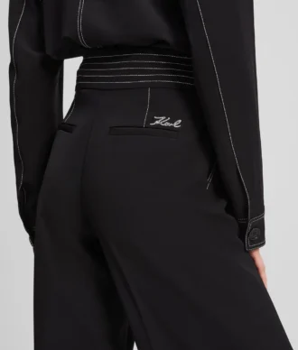 PANTALON À COUTURES CONTRASTÉES