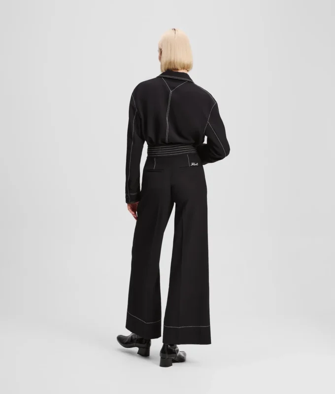 PANTALON À COUTURES CONTRASTÉES