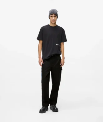Pantalon de charpentier à poches en denim