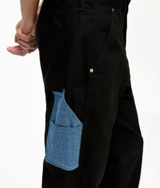 Pantalon de charpentier à poches en denim