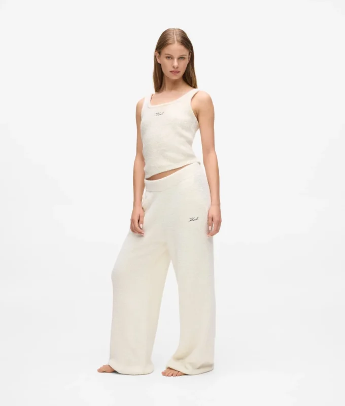 Pantalon de détente en molleton signature Pantalon de détente en molleton signature