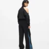 Pantalon de survêtement à empiècements en denim Pantalon de survêtement à empiècements en denim