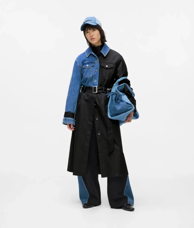 Pantalon de survêtement à empiècements en denim Pantalon de survêtement à empiècements en denim