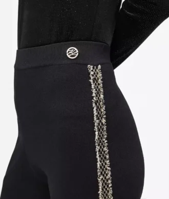 Pantalon en maille bouclée