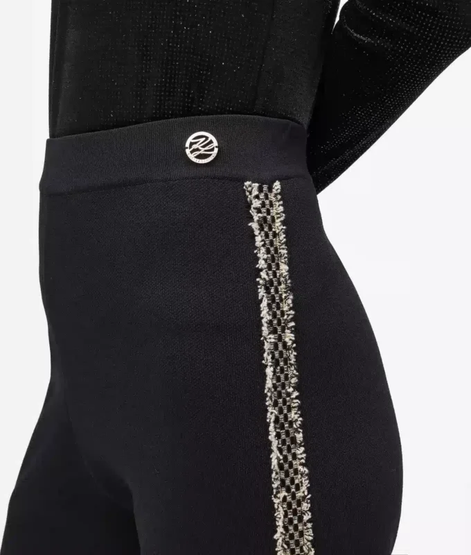 Pantalon en maille bouclée