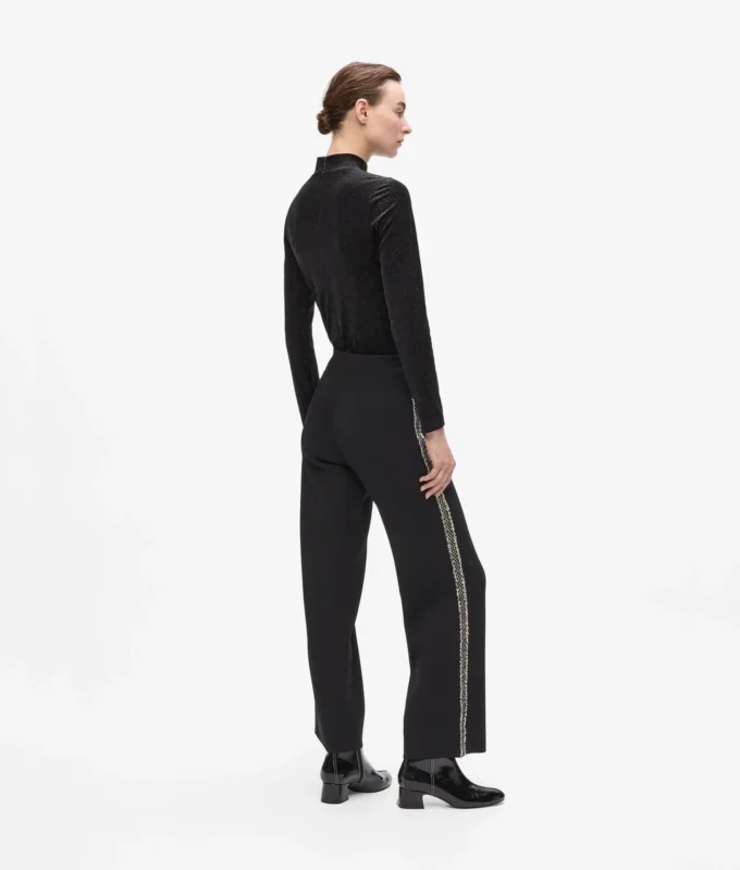 Pantalon en maille bouclée