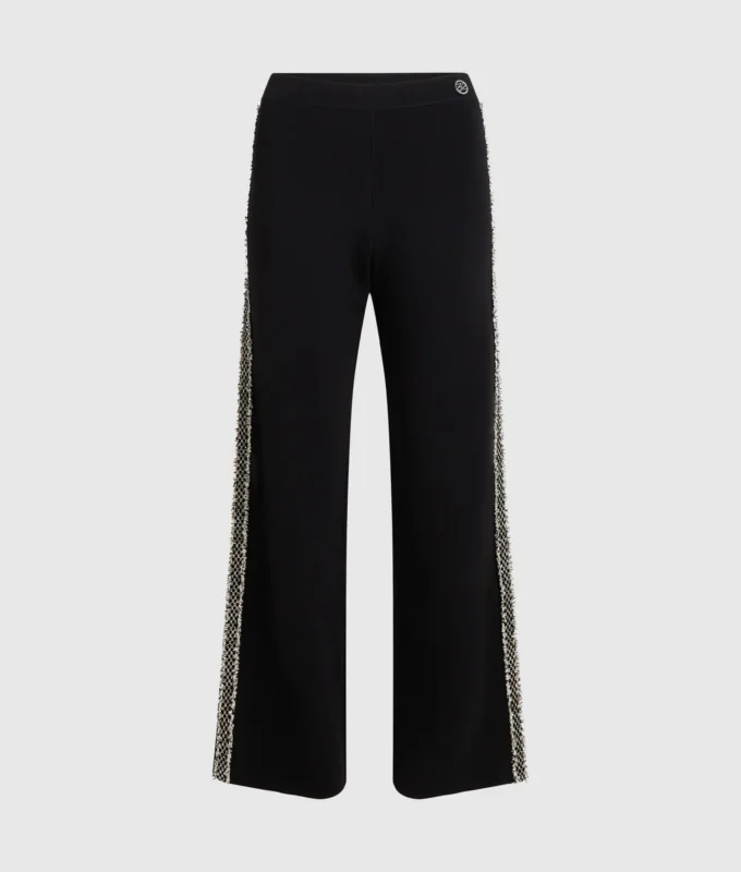 Pantalon en maille bouclée