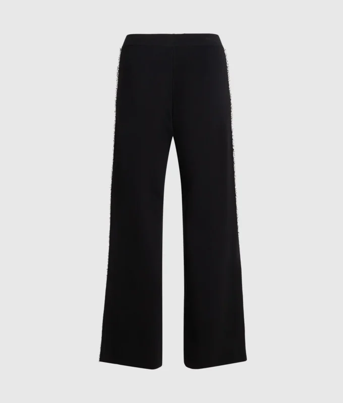 Pantalon en maille bouclée
