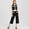 PANTALON EN MAILLE À Passepoil contrasté PANTALON EN MAILLE À Passepoil contrasté