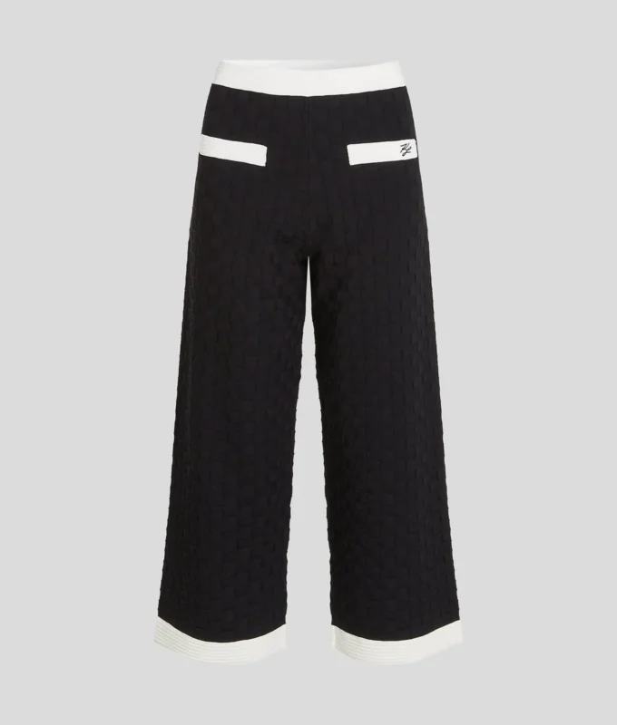PANTALON EN MAILLE À Passepoil contrasté PANTALON EN MAILLE À Passepoil contrasté