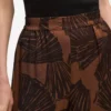 Pantalon à imprimé éventail