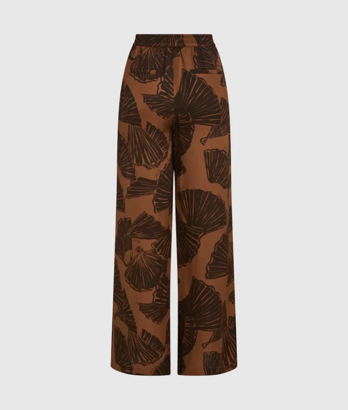 Pantalon à imprimé éventail