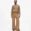 Pantalon large en laine mélangée Pantalon large en laine mélangée