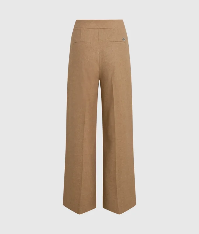 Pantalon large en laine mélangée Pantalon large en laine mélangée