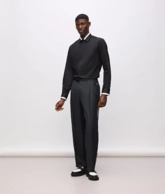 Pantalon à passepoil contrasté KL Studio