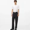 Pantalon à passepoil ton sur ton Pantalon à passepoil ton sur ton