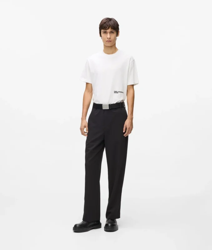 Pantalon à passepoil ton sur ton Pantalon à passepoil ton sur ton