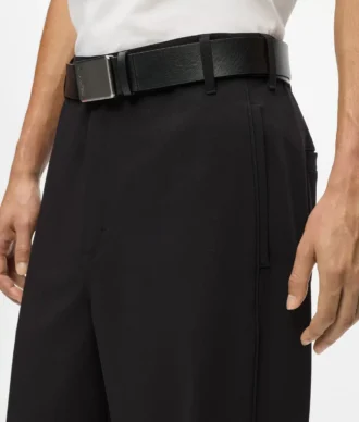 Pantalon à passepoil ton sur ton