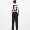 Pantalon à passepoil ton sur ton Pantalon à passepoil ton sur ton