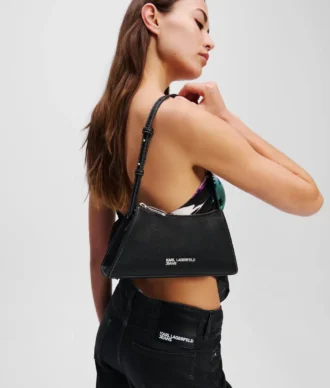 PETIT SAC À BANDOULIÈRE AVEC LOGO MÉTALLIQUE