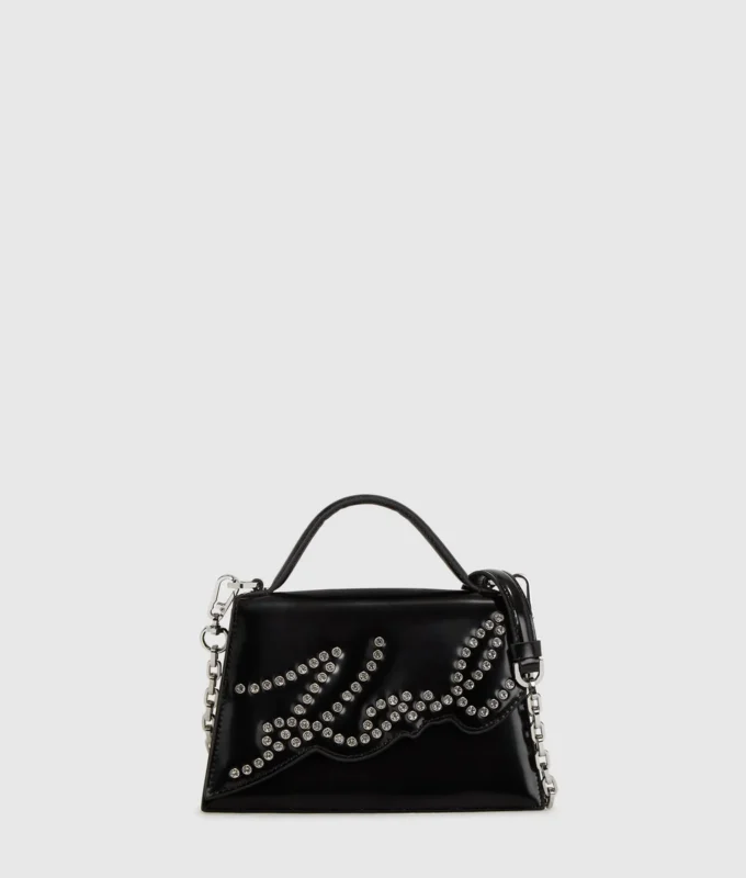 Petit sac à bandoulière clouté K/Signature Petit sac à bandoulière clouté K/Signature