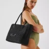 Petit sac de plage tissé K/Signature Petit sac de plage tissé K/Signature