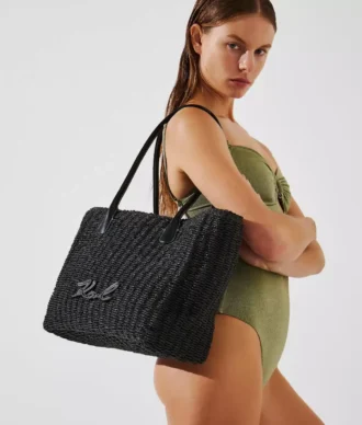 Petit sac de plage tissé K/Signature