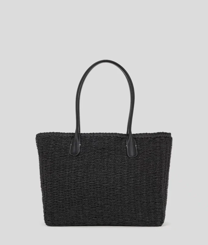 Petit sac de plage tissé K/Signature Petit sac de plage tissé K/Signature