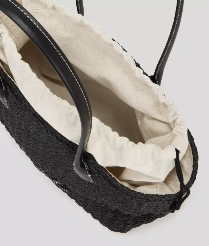 Petit sac de plage tissé K/Signature Petit sac de plage tissé K/Signature