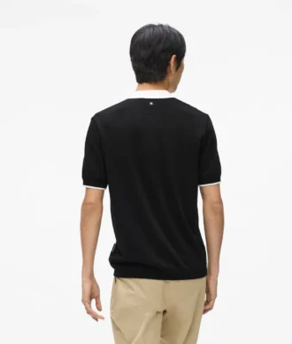 Polo à col contrasté