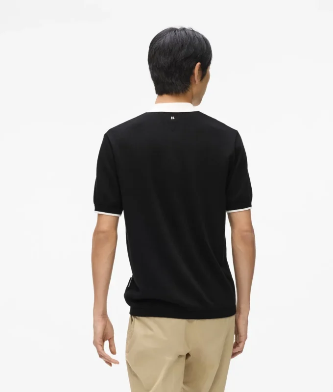 Polo à col contrasté