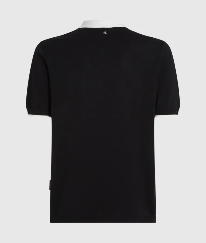 Polo à col contrasté