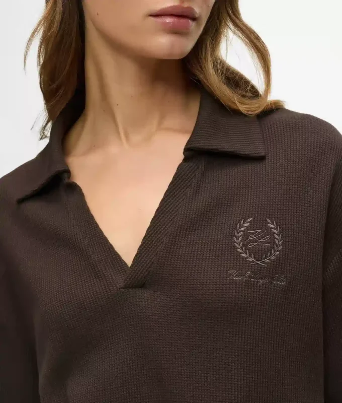 Polo de détente en maille gaufrée Polo de détente en maille gaufrée