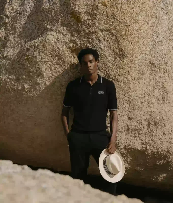 POLO EN MAILLE KL X BORSALINO POLO EN MAILLE KL X BORSALINO