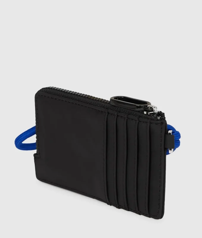 Porte-cartes en nylon avec cordon Porte-cartes en nylon avec cordon