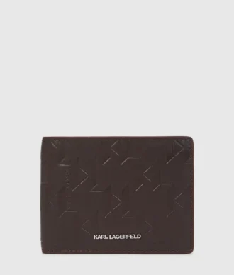 PORTEFEUILLE À DEUX VOLETS EN CUIR K/LOOM