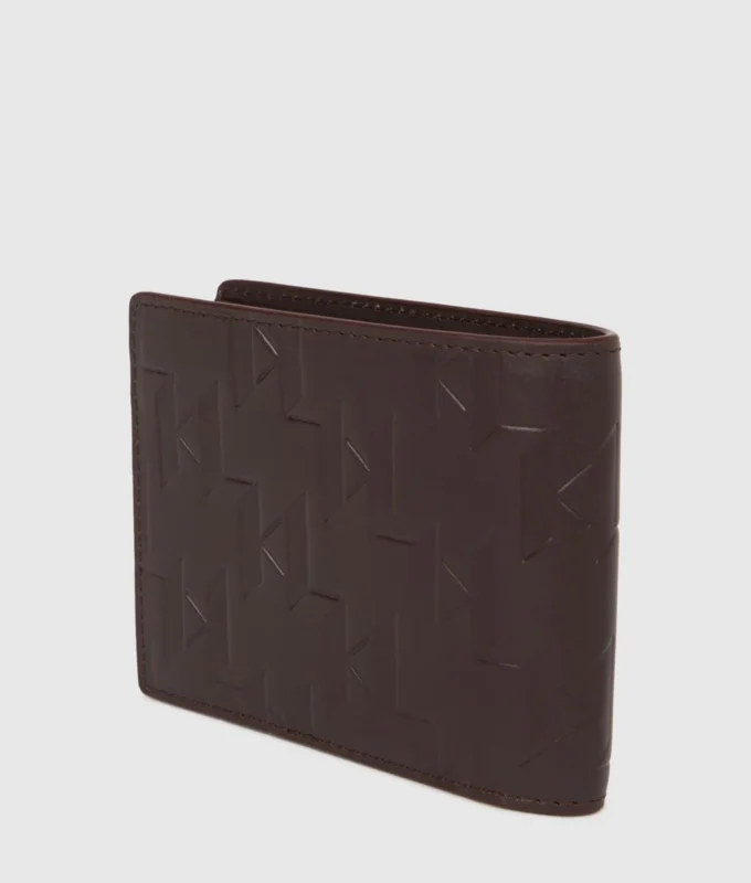 PORTEFEUILLE À DEUX VOLETS EN CUIR K/LOOM