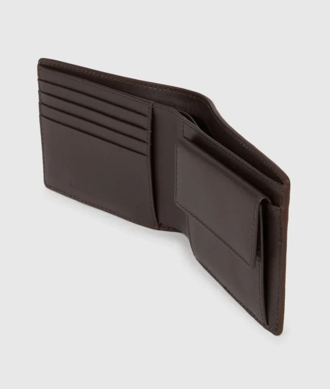 PORTEFEUILLE À DEUX VOLETS EN CUIR K/LOOM