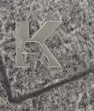 Portefeuille en denim géométrique