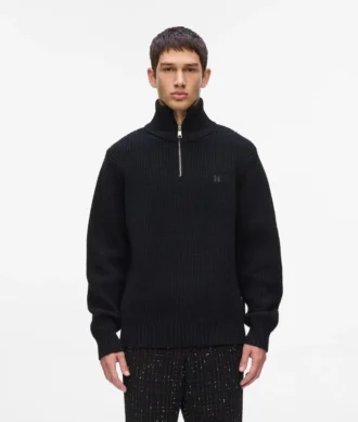 Pull à col roulé et demi-zip