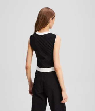 PULL EN MAILLE À Passepoil contrasté