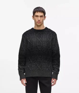Pull en maille torsadée
