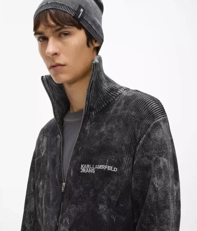 Pull zippé délavé Pull zippé délavé