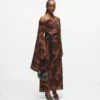 Robe caftan à imprimé éventail Robe caftan à imprimé éventail
