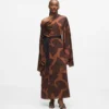 Robe caftan à imprimé éventail Robe caftan à imprimé éventail