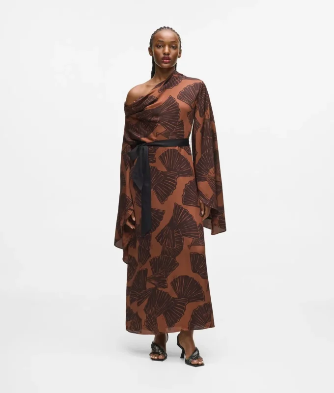 Robe caftan à imprimé éventail Robe caftan à imprimé éventail