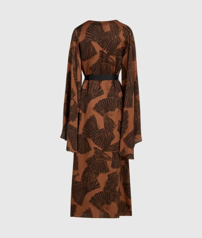 Robe caftan à imprimé éventail Robe caftan à imprimé éventail