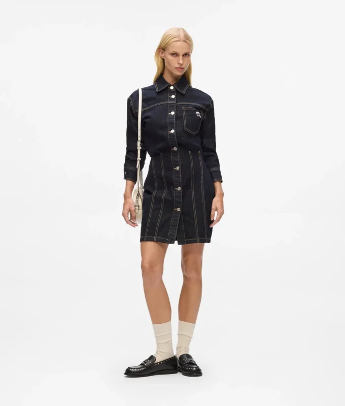 Robe chemise en denim Ikon Robe chemise en denim Ikon