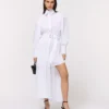 Robe chemise à panneaux plissés Robe chemise à panneaux plissés